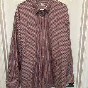 Peter Millar Red and White Casual Button Down Shirt